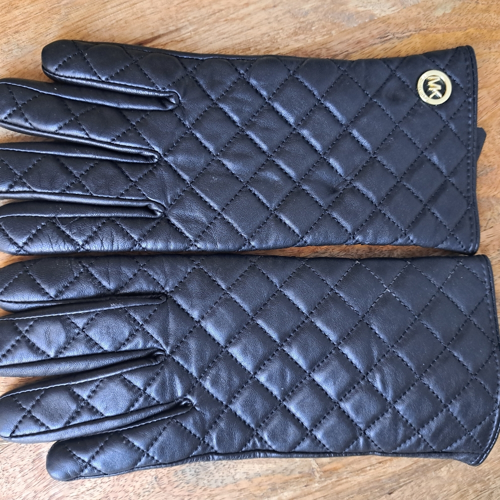 Michael Kors Black Quilted Leather Accessory
